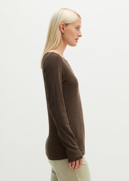 Submarine Long-Sleeve Shirt, Regular Fit — Burnt Coffee