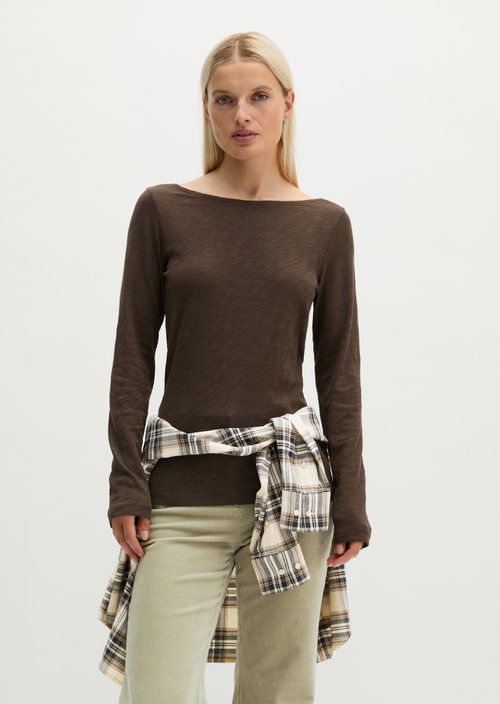 Submarine Long-Sleeve Shirt, Regular Fit — Burnt Coffee