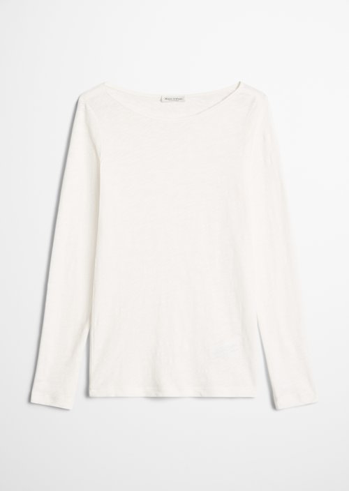 Submarine Long-Sleeve Shirt, Regular Fit — White Cotton