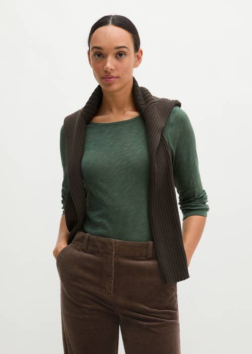 U-Boot-Longsleeve regular Quiet Pine in Frontalansicht