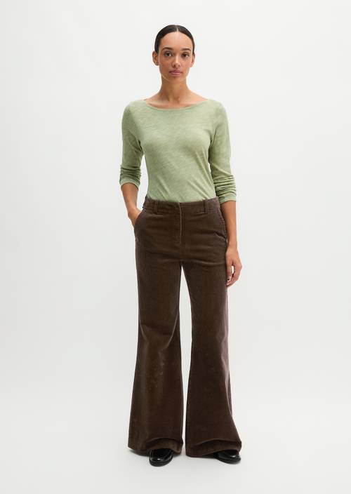 U-Boot-Longsleeve regular Smooth Sage in Frontalansicht
