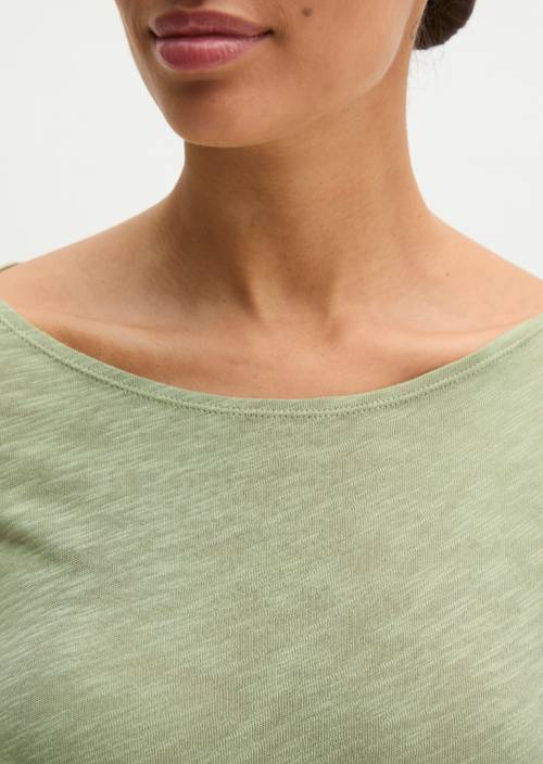 U-Boot-Longsleeve regular Smooth Sage in Detailansicht