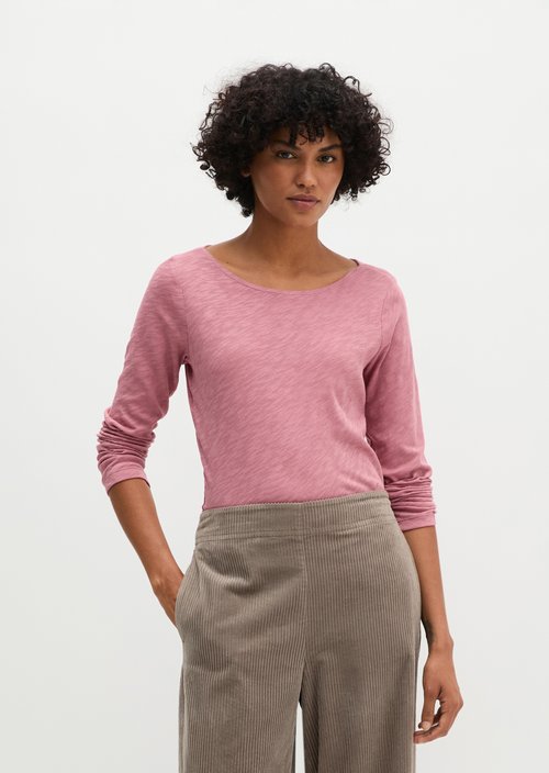 Submarine Long-Sleeve Shirt, Regular Fit — Berry Rose