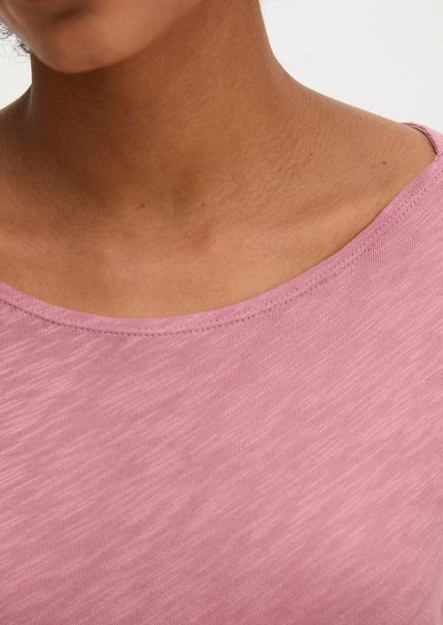 U-Boot-Longsleeve regular Berry Rose in Detailansicht