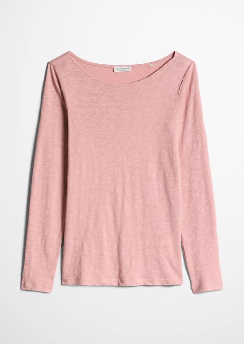 T-shirt à manches longues « U-Boot » coupe classique Misty Rose en vue isolée sans mannequin