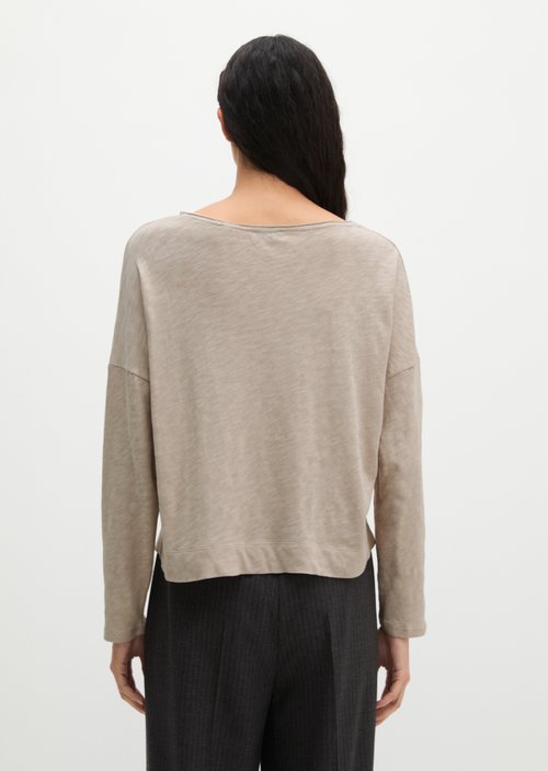 Oversized Submarine Long-Sleeve Shirt — Natural