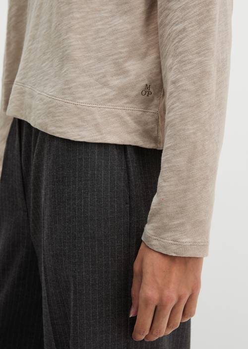 Oversized Submarine Long-Sleeve Shirt Natural in detail view