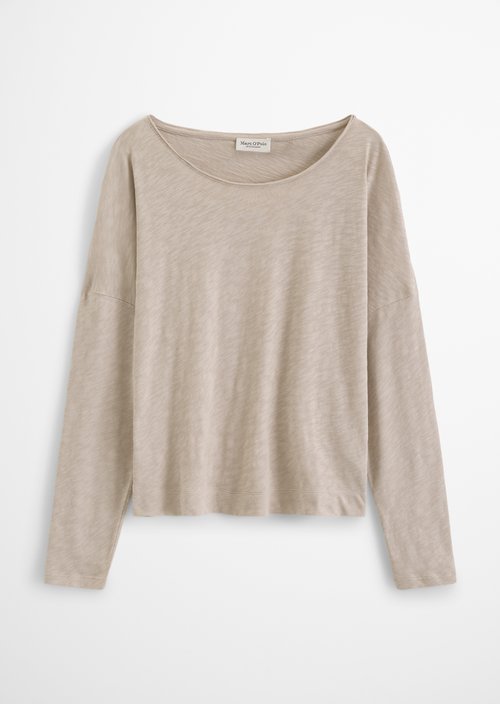 Oversized Submarine Long-Sleeve Shirt — Natural