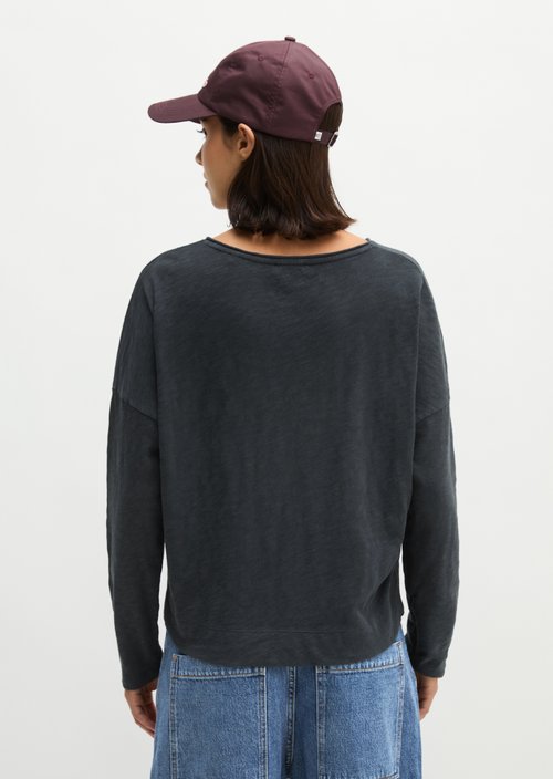 Oversized Submarine Long-Sleeve Shirt — Martime Blue