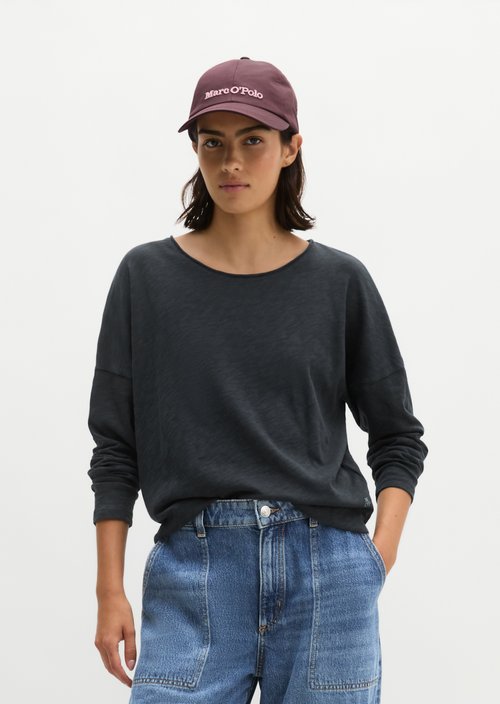 Oversized Submarine Long-Sleeve Shirt — Martime Blue
