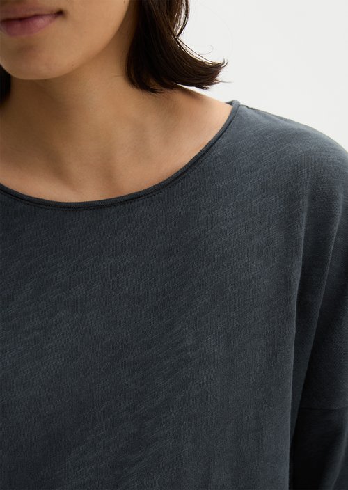 Oversized Submarine Long-Sleeve Shirt — Martime Blue