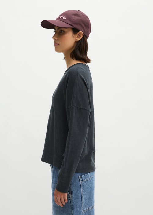 Oversized Submarine Long-Sleeve Shirt — Martime Blue