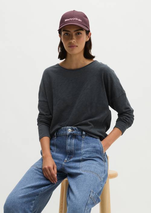 U-Boot-Longsleeve oversize Maritime Blue in Frontalansicht