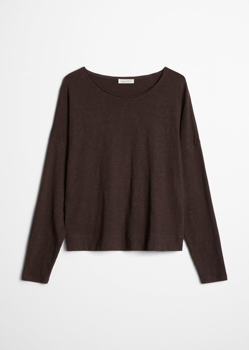 Oversized Submarine Long-Sleeve Shirt — Black Cherry