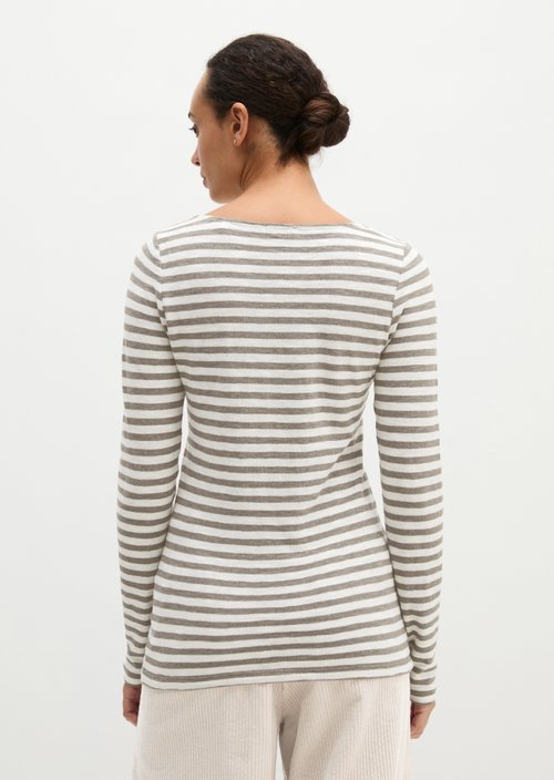Regular striped longsleeve — Medium Grey