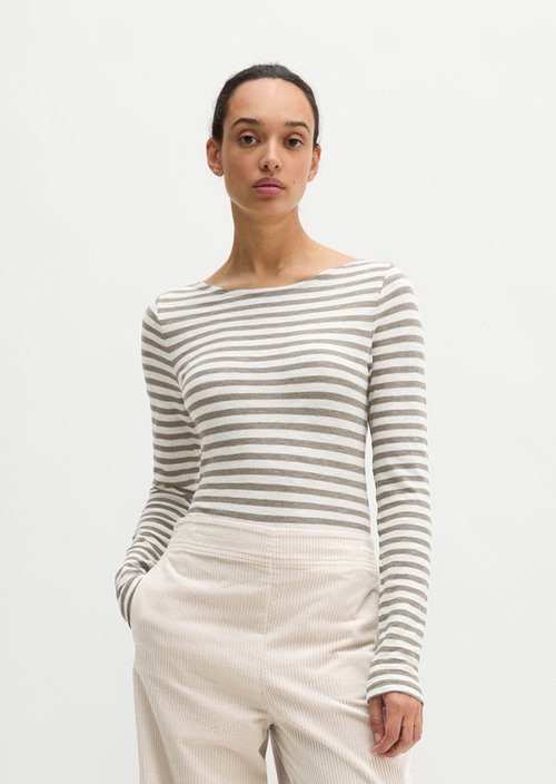 Regular striped longsleeve — Medium Grey