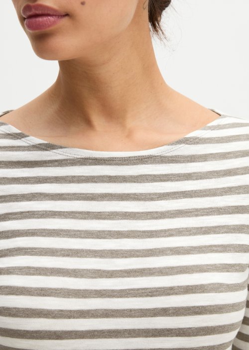 Regular striped longsleeve — Medium Grey