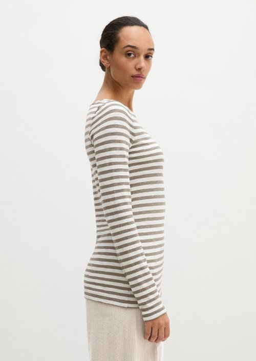 Regular striped longsleeve — Medium Grey