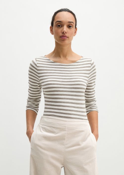 Regular striped longsleeve — Medium Grey