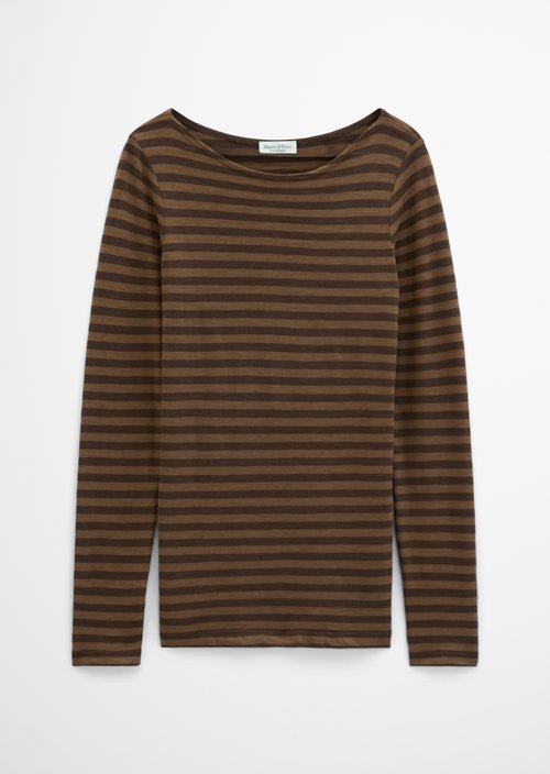 Regular striped longsleeve — Dark Brown