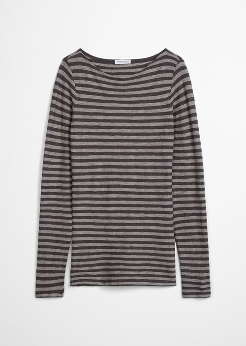 Regular striped longsleeve — Medium Brown
