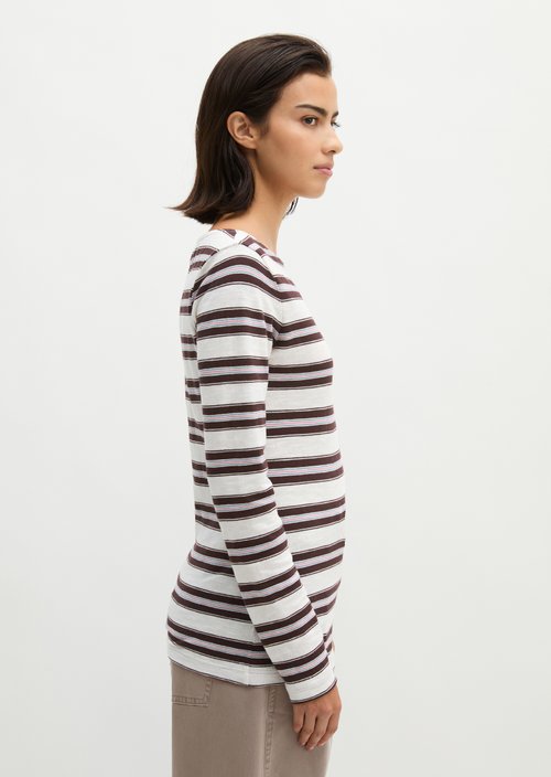 Regular striped longsleeve — Medium Beige