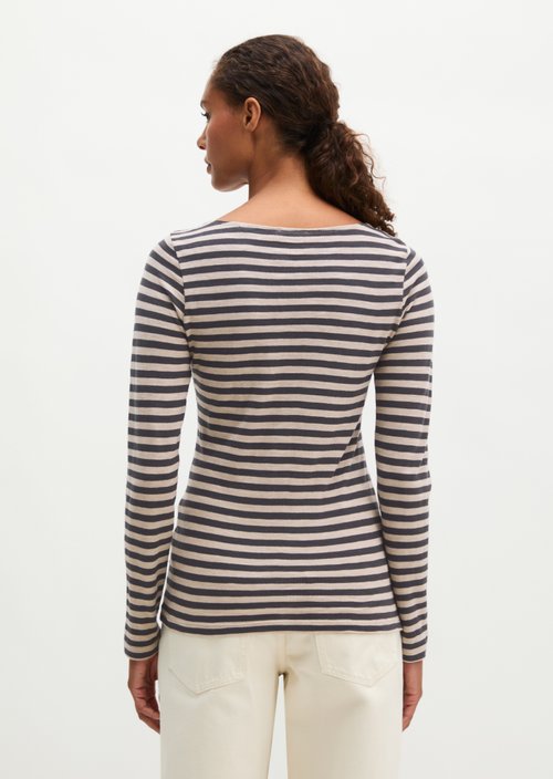 Regular striped longsleeve — Light Beige