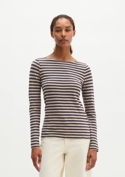 Regular striped longsleeve — Light Beige