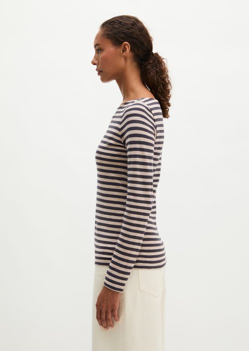 Regular striped longsleeve — Light Beige