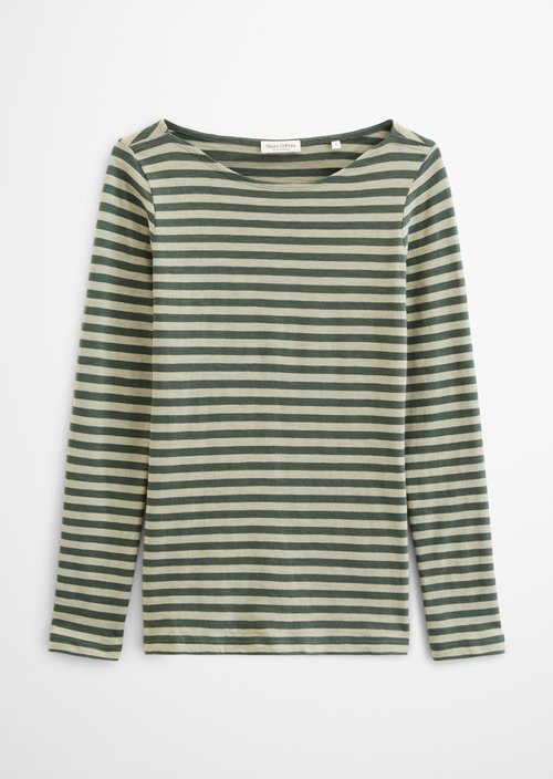Regular striped longsleeve — Medium Green
