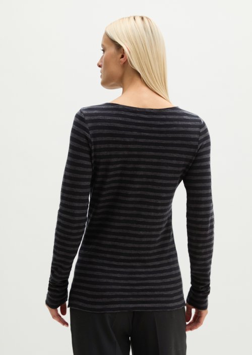 Regular striped longsleeve — Dark Blue