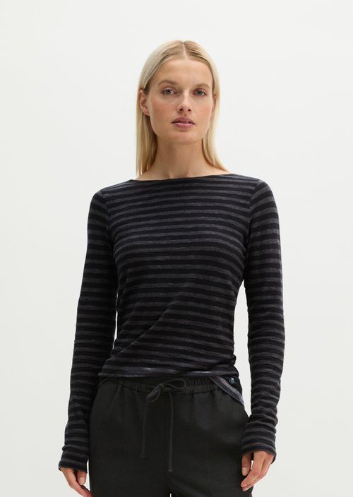 Regular striped longsleeve — Dark Blue