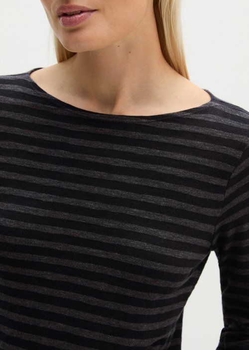 Regular striped longsleeve — Dark Blue