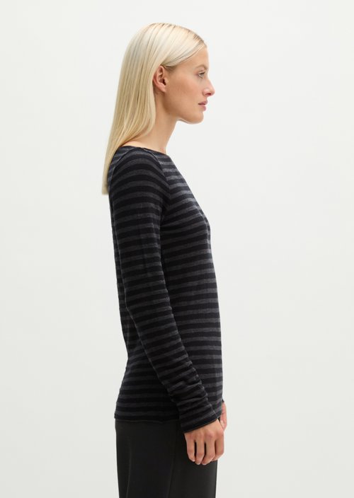 Regular striped longsleeve — Dark Blue
