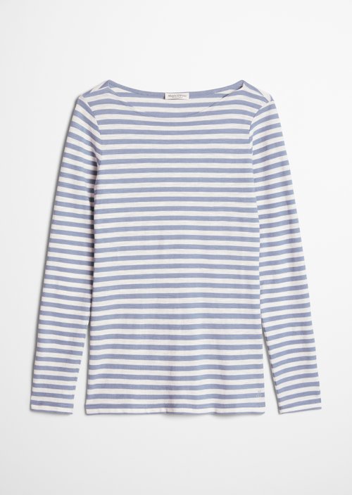 Regular striped longsleeve — Medium Blue