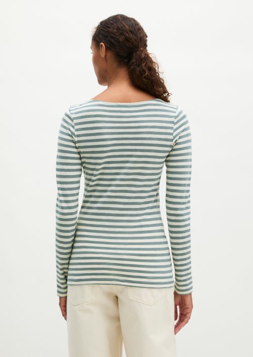 Regular striped longsleeve — Medium Blue