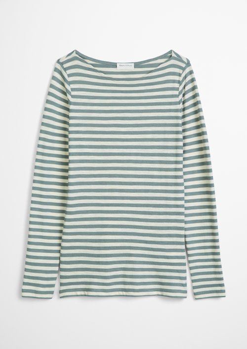 Regular striped longsleeve — Medium Blue
