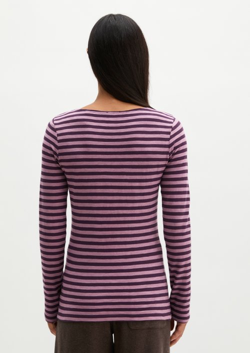 Regular striped longsleeve — Dark Purple