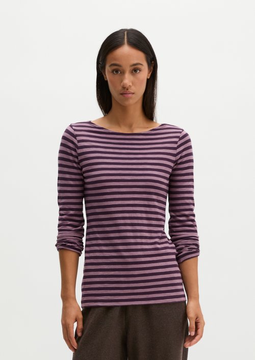 Regular striped longsleeve — Dark Purple