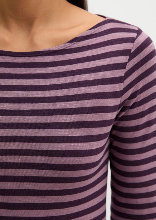 Regular striped longsleeve — Dark Purple