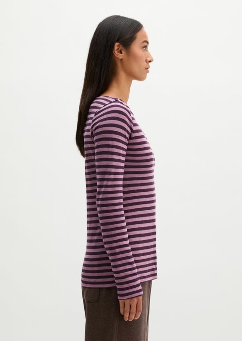 Regular striped longsleeve — Dark Purple