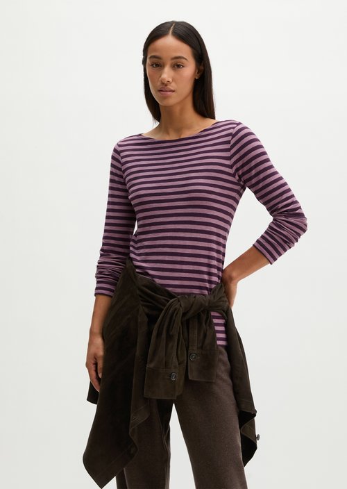 Regular striped longsleeve — Dark Purple