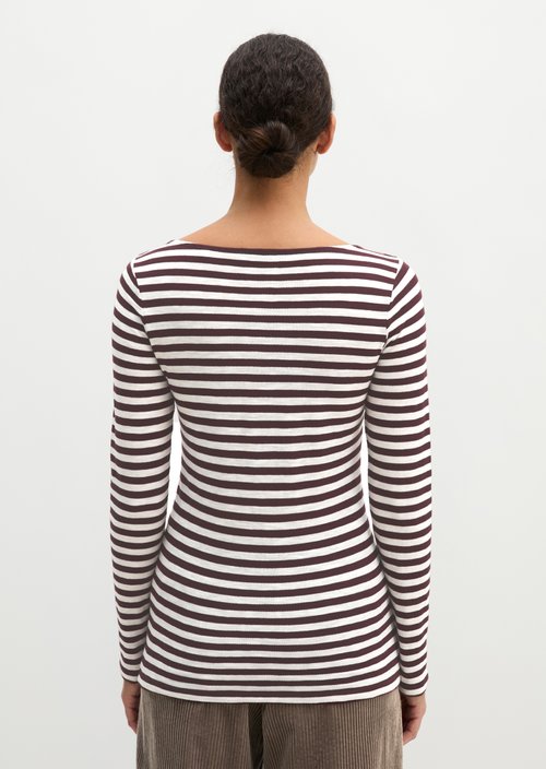 Regular striped longsleeve — Dark Red