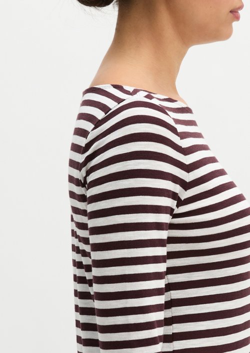 Regular striped longsleeve — Dark Red