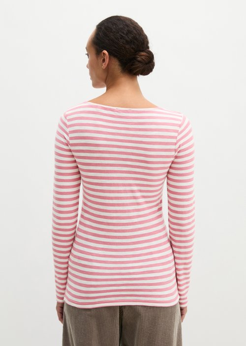 Regular striped longsleeve — Medium Pink