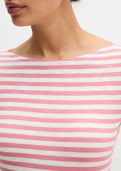Regular striped longsleeve — Medium Pink