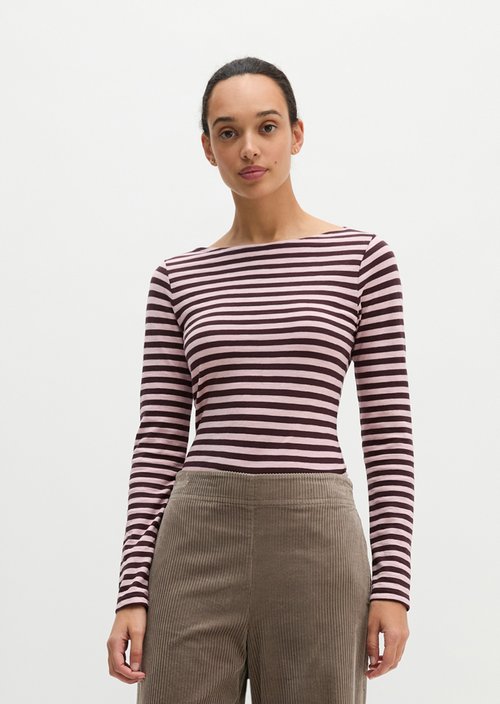 Regular striped longsleeve — Medium Pink