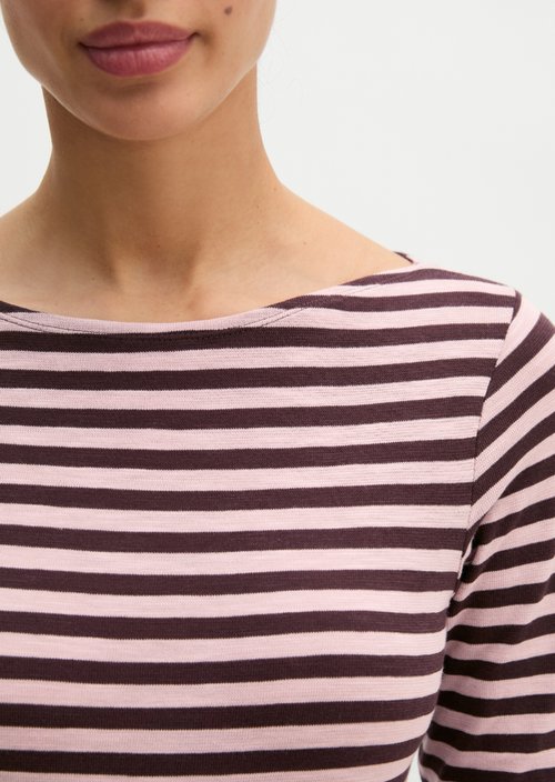 Regular striped longsleeve — Medium Pink
