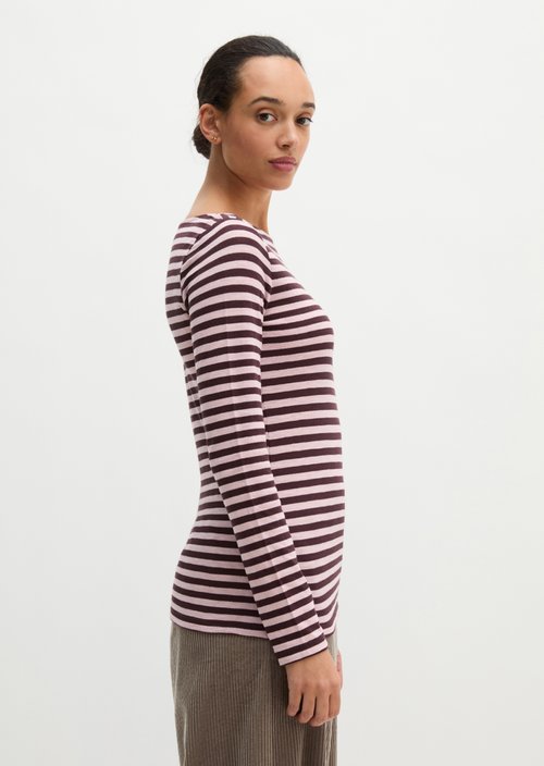 Regular striped longsleeve — Medium Pink