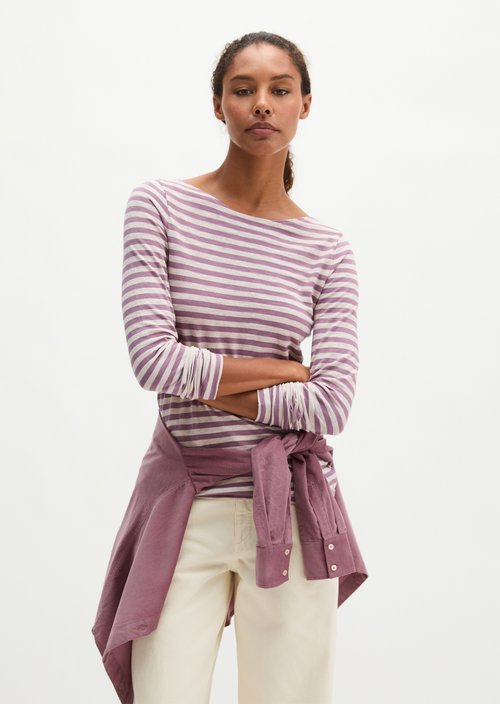 Regular striped longsleeve — Light Pink